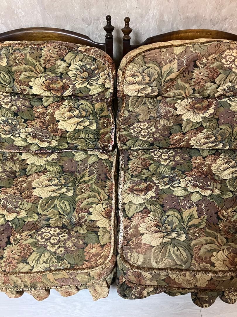 【アンティーク】飛騨産業 キツツキマーク ソファ 2人掛け 1960年代 日本製