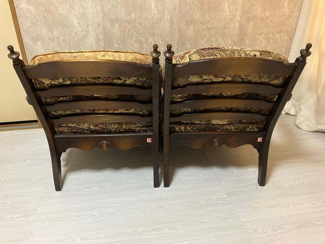 【アンティーク】飛騨産業 キツツキマーク ソファ 2人掛け 1960年代 日本製