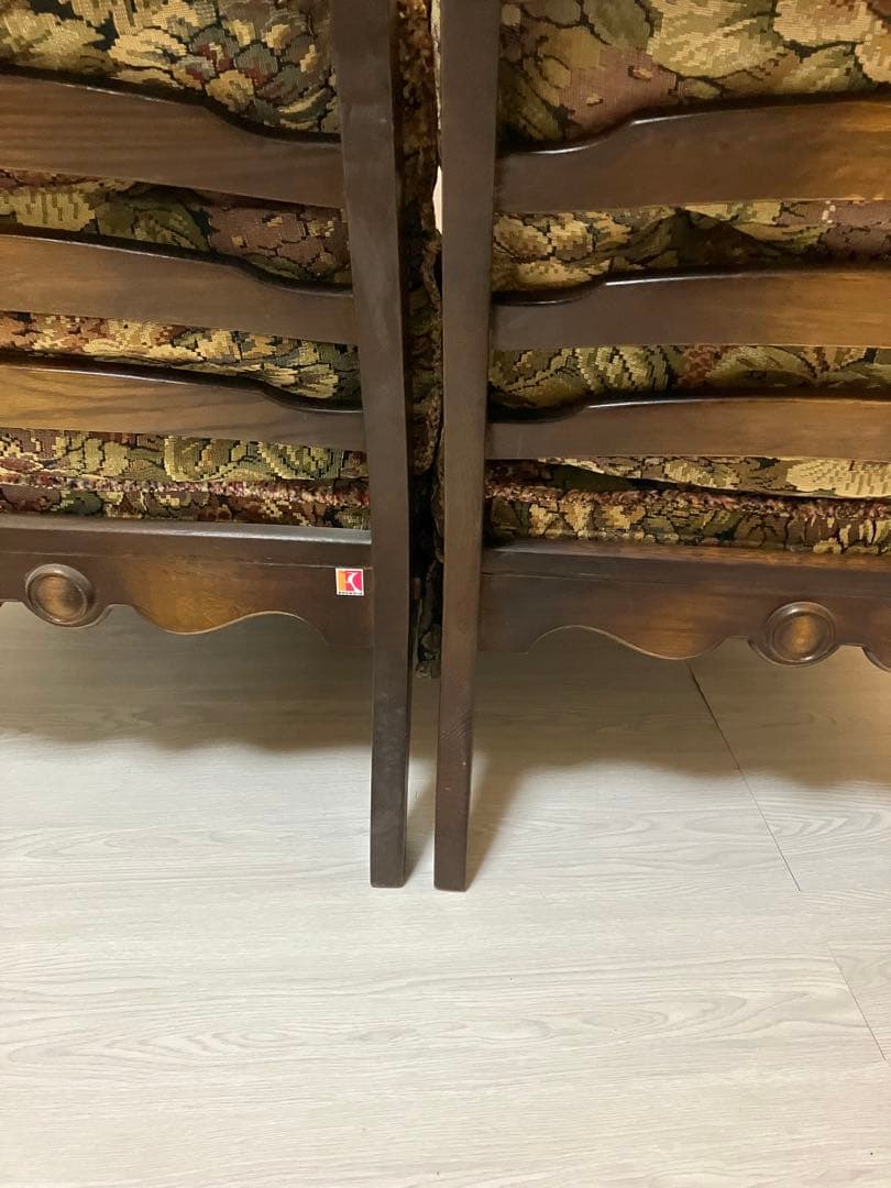 【アンティーク】飛騨産業 キツツキマーク ソファ 2人掛け 1960年代 日本製