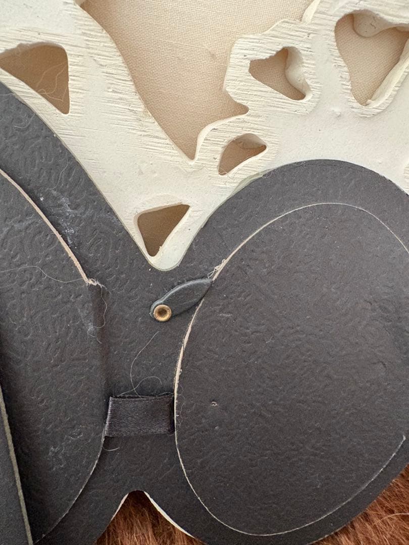 フォトフレーム　リボンモチーフ　フランス　シャビー　ブロカント