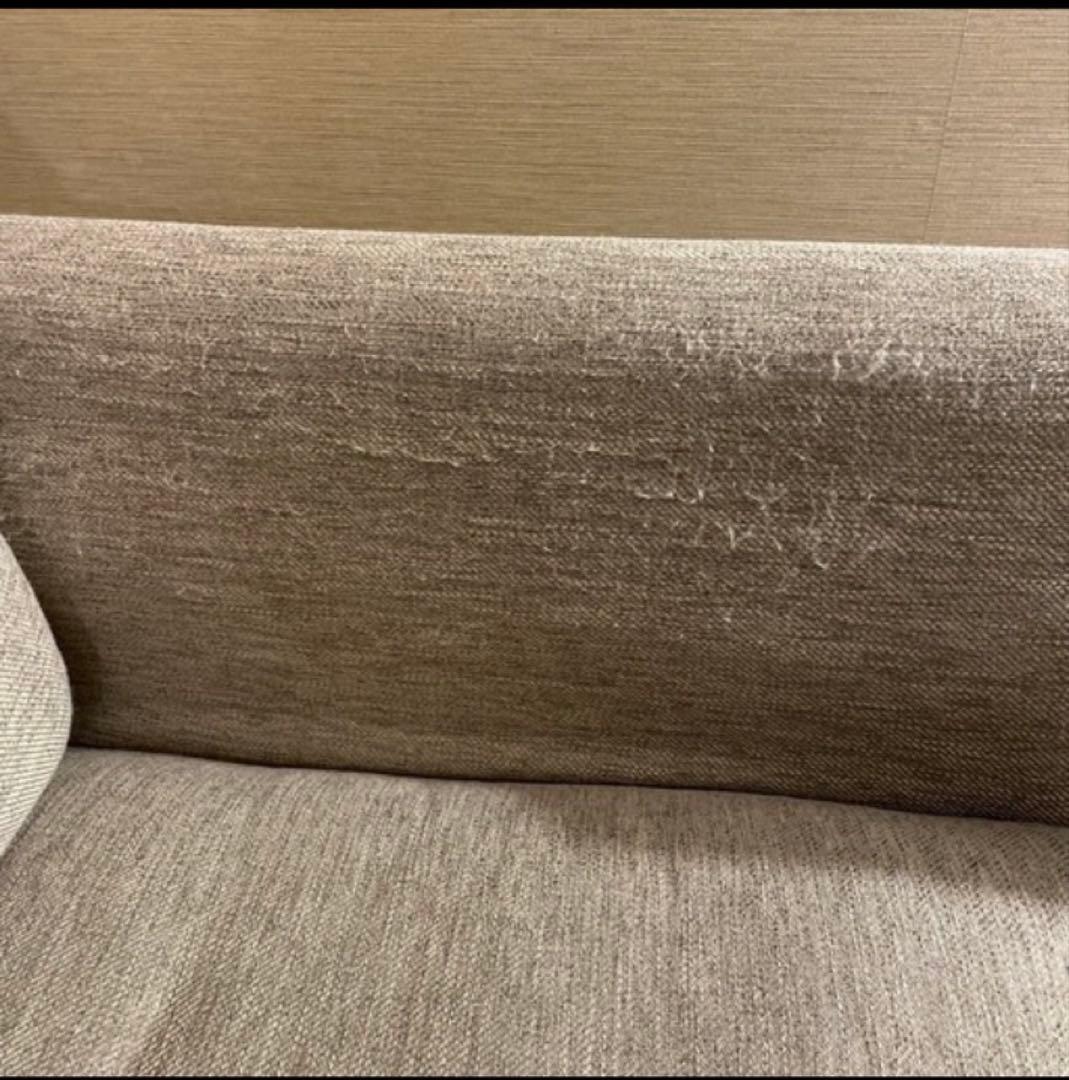 ニトリ ベージュ 2人掛けファブリックソファ