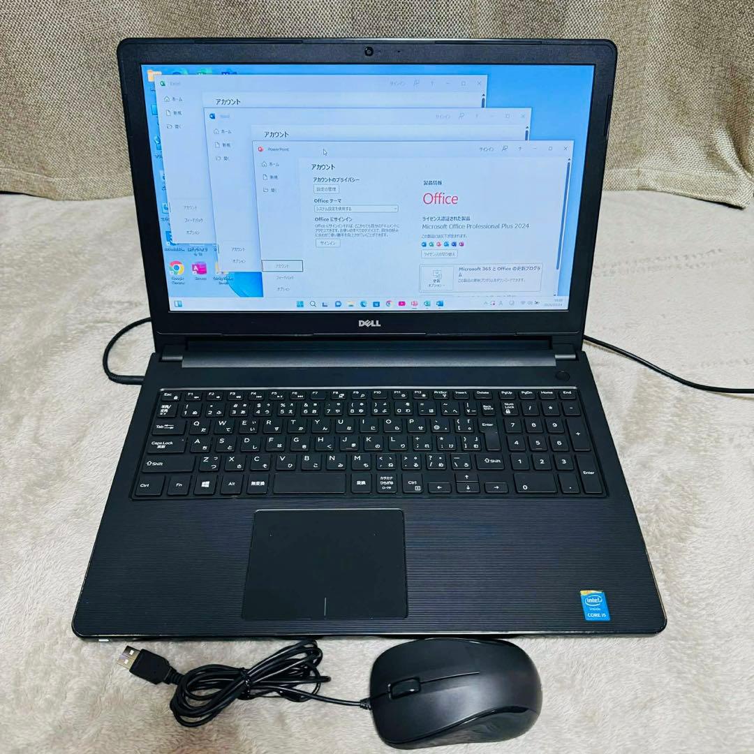 S336 Dellノートパソコンi5メモリ12G高速Windows11オフィス付