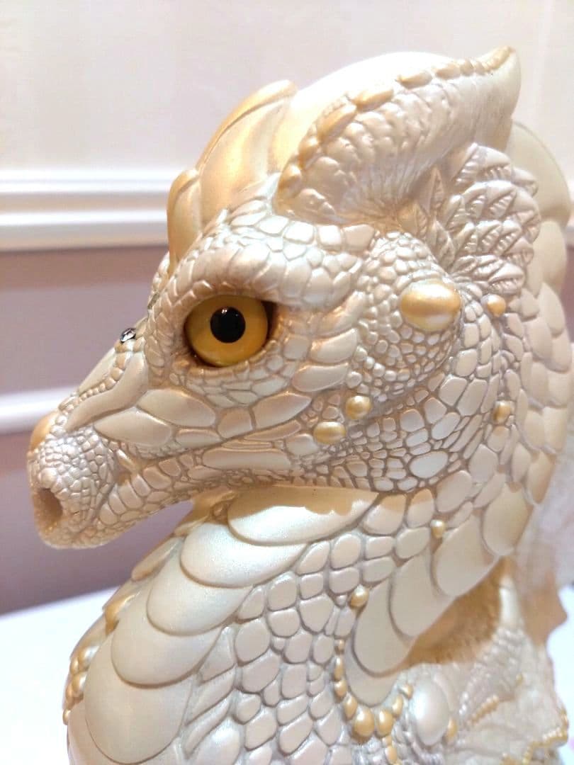 美品「Windstone Editions」ホワイトドラゴン☆オブジェ置物☆竜