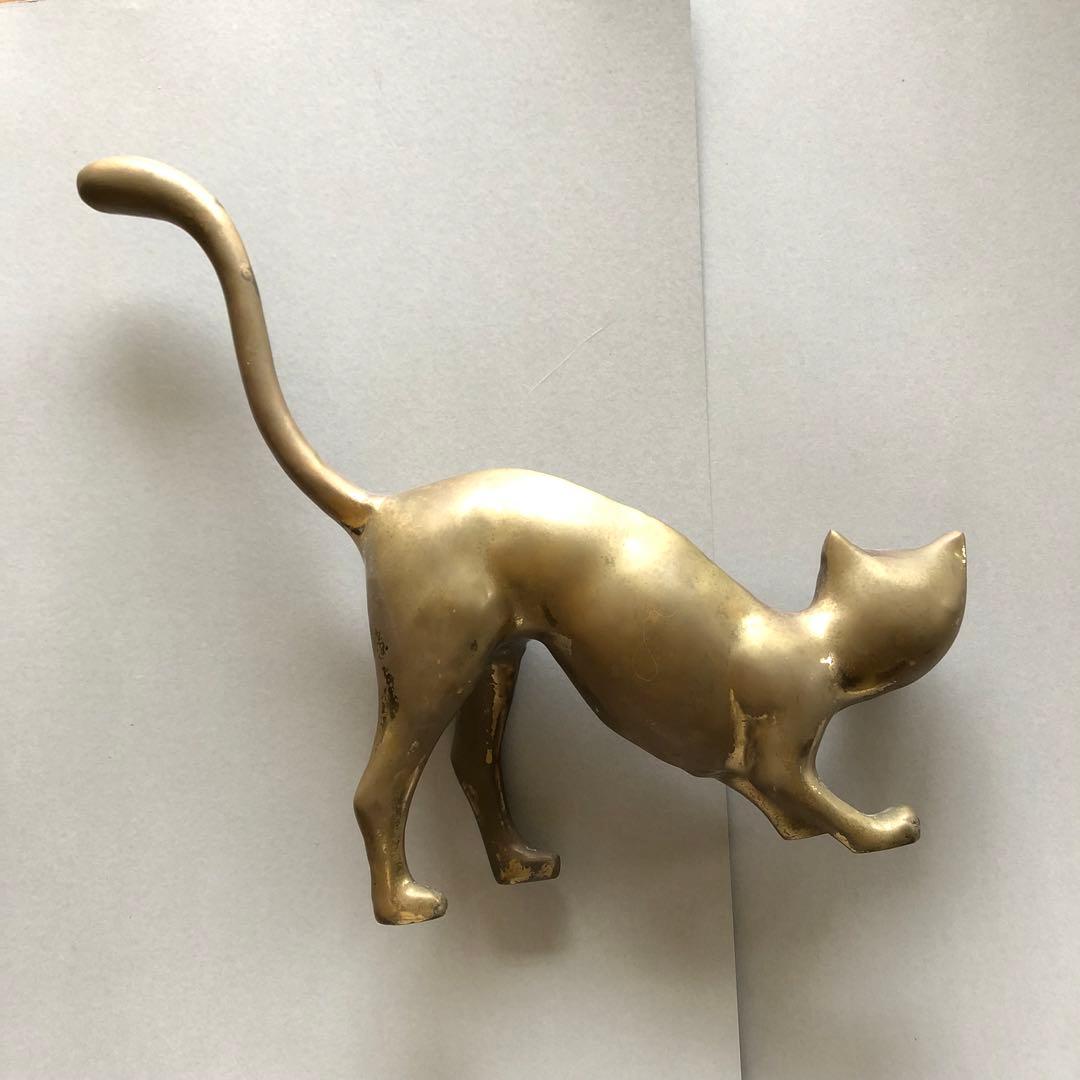 パスザバトン　猫　置物　アンティーク