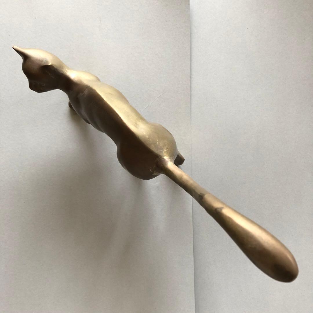 パスザバトン　猫　置物　アンティーク