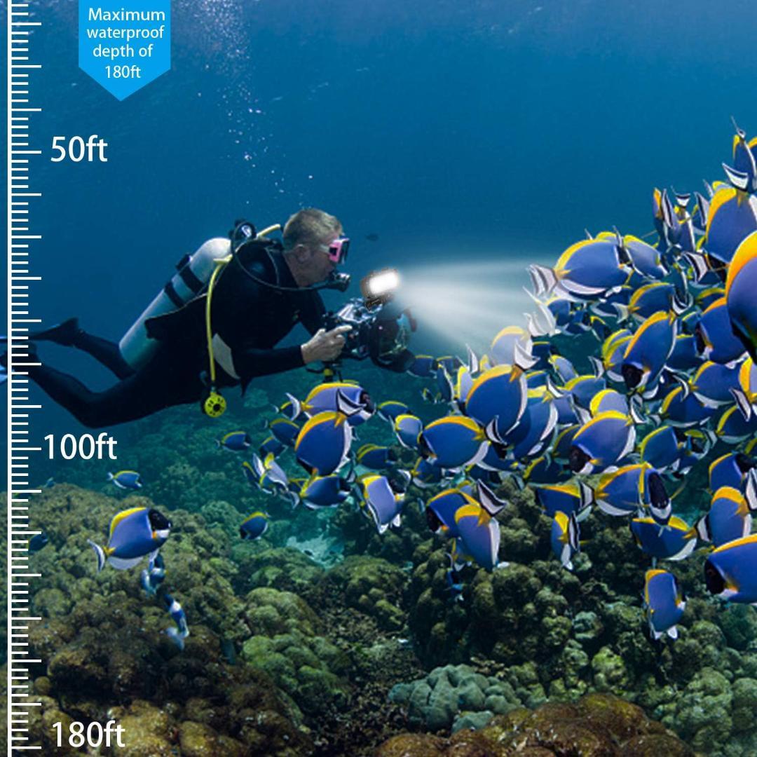 30 LEDビデオライト - 防水、各種カメラ用、180フィート