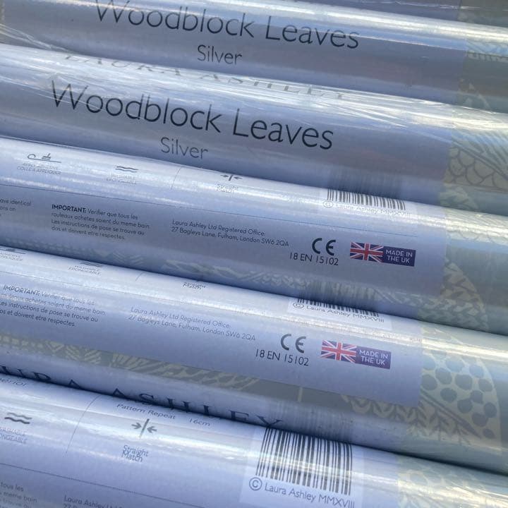 ローラアシュレイ UK製壁紙　ウッドブロックリーブス　新品1本から