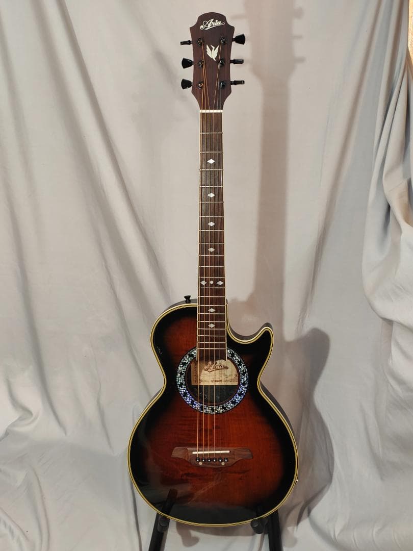 Aria AMB-35S エレアコ アクティブピックアップ ハードケース付き