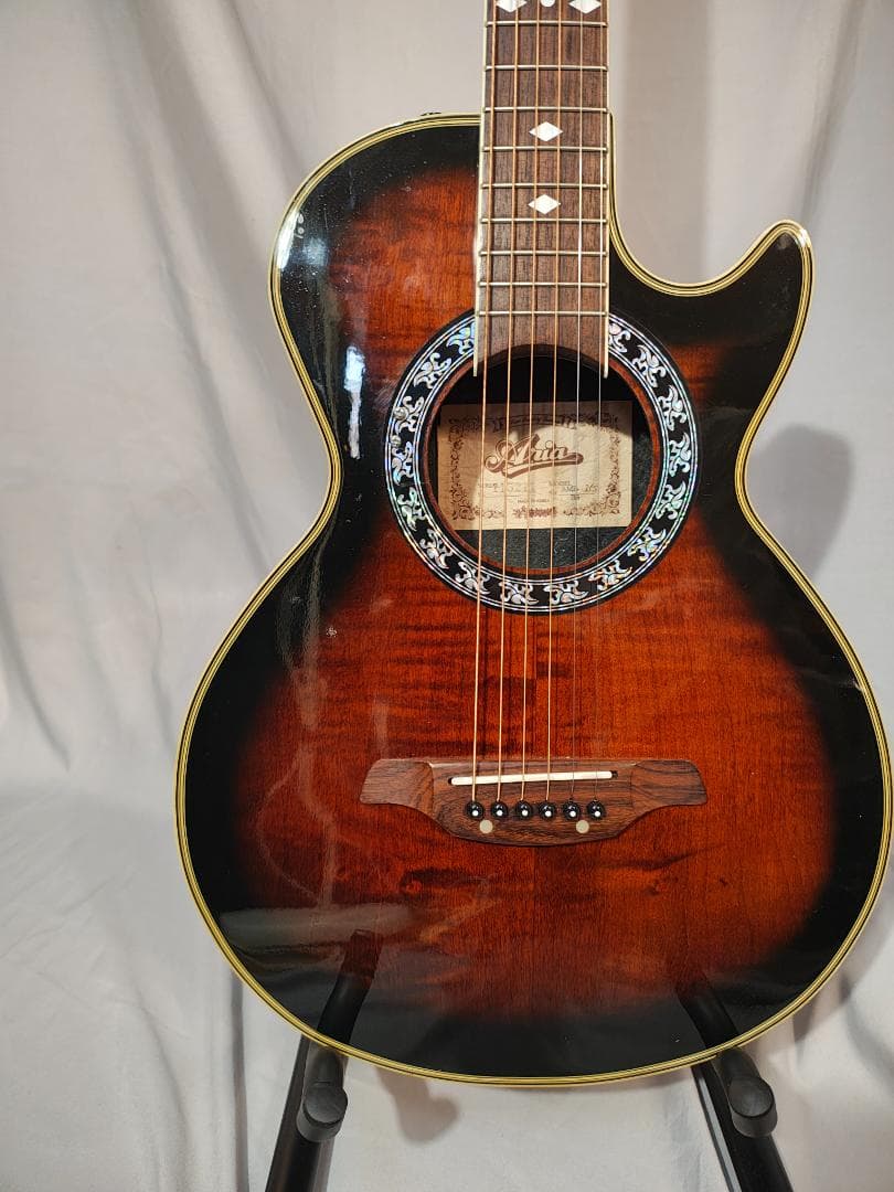 Aria AMB-35S エレアコ アクティブピックアップ ハードケース付き