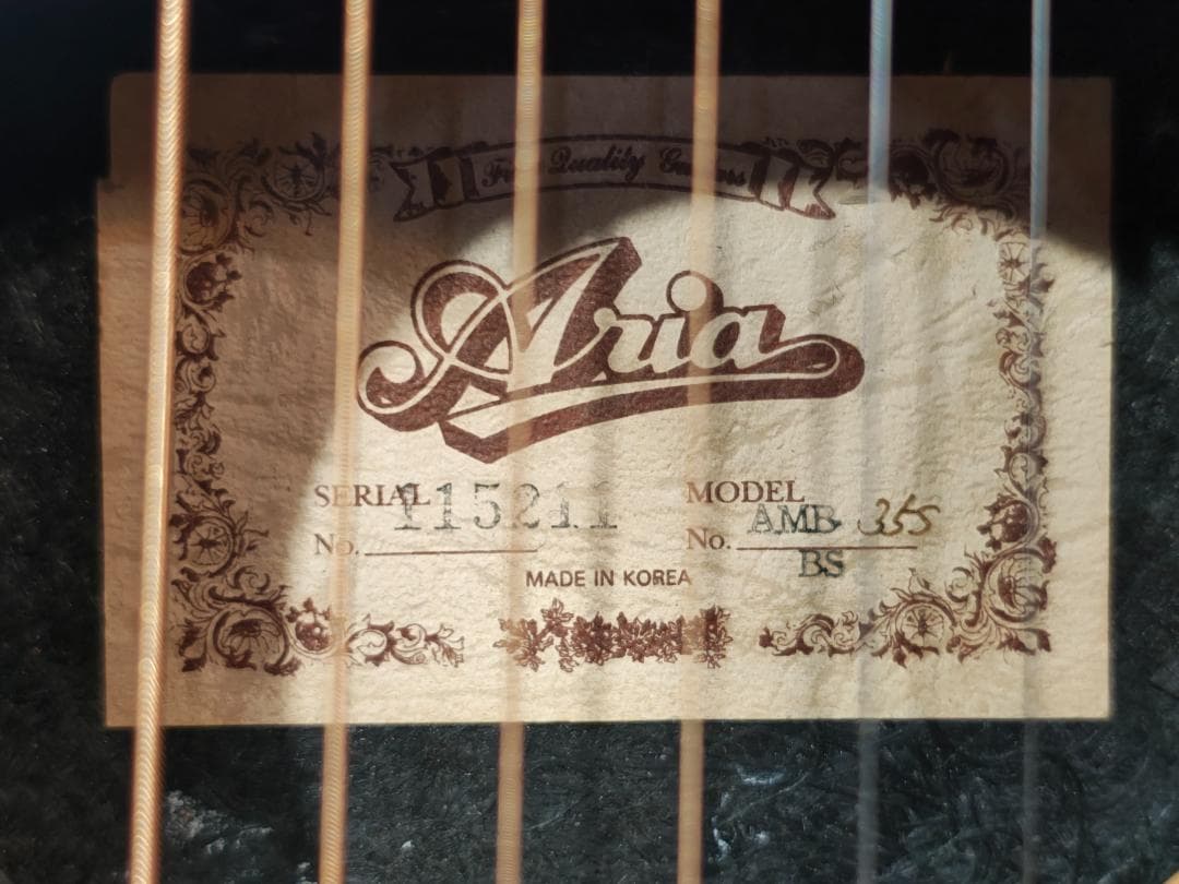 Aria AMB-35S エレアコ アクティブピックアップ ハードケース付き