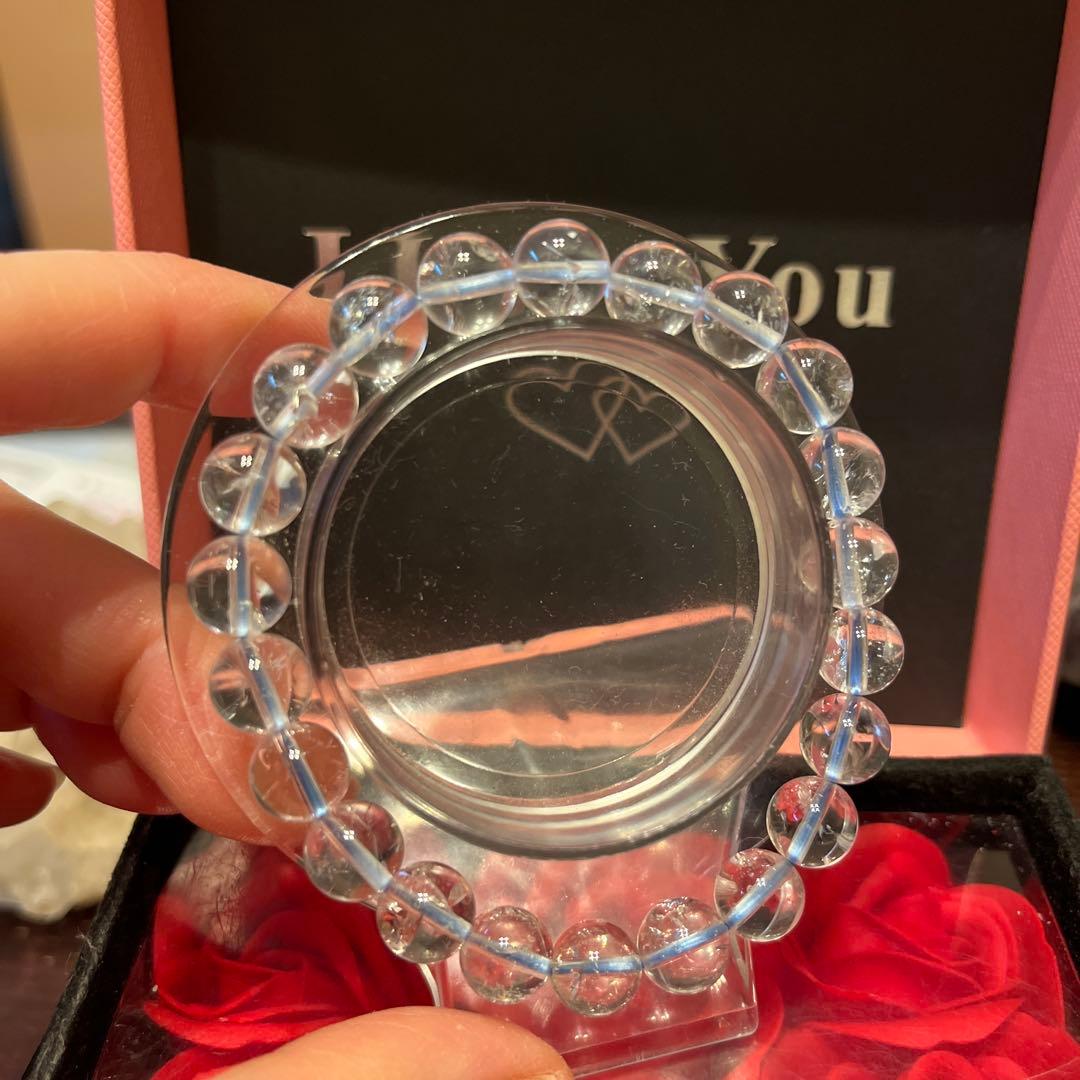 天然石ブレスレット　ヒマラヤ水晶　天然アイリスクォーツ　高品質