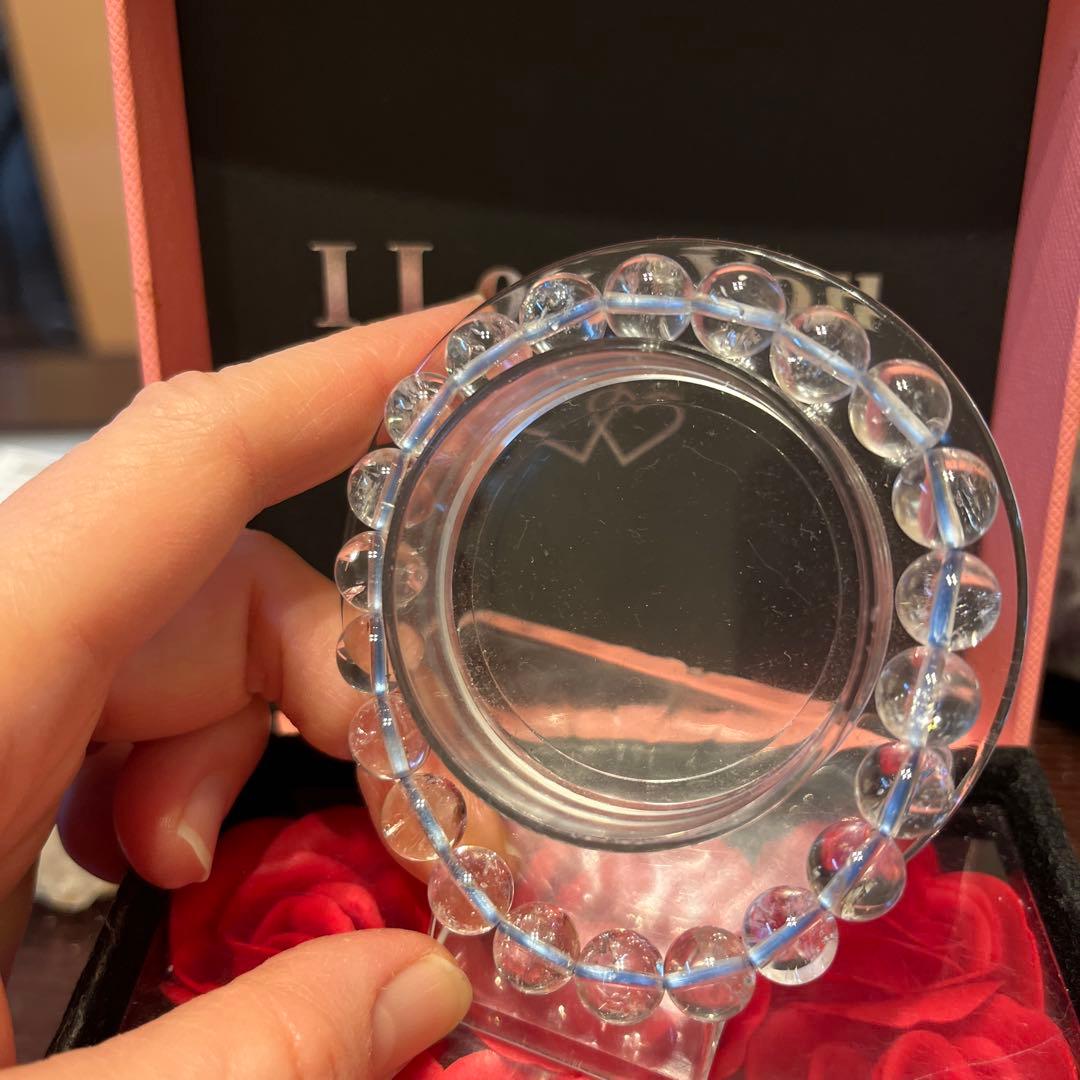 天然石ブレスレット　ヒマラヤ水晶　天然アイリスクォーツ　高品質