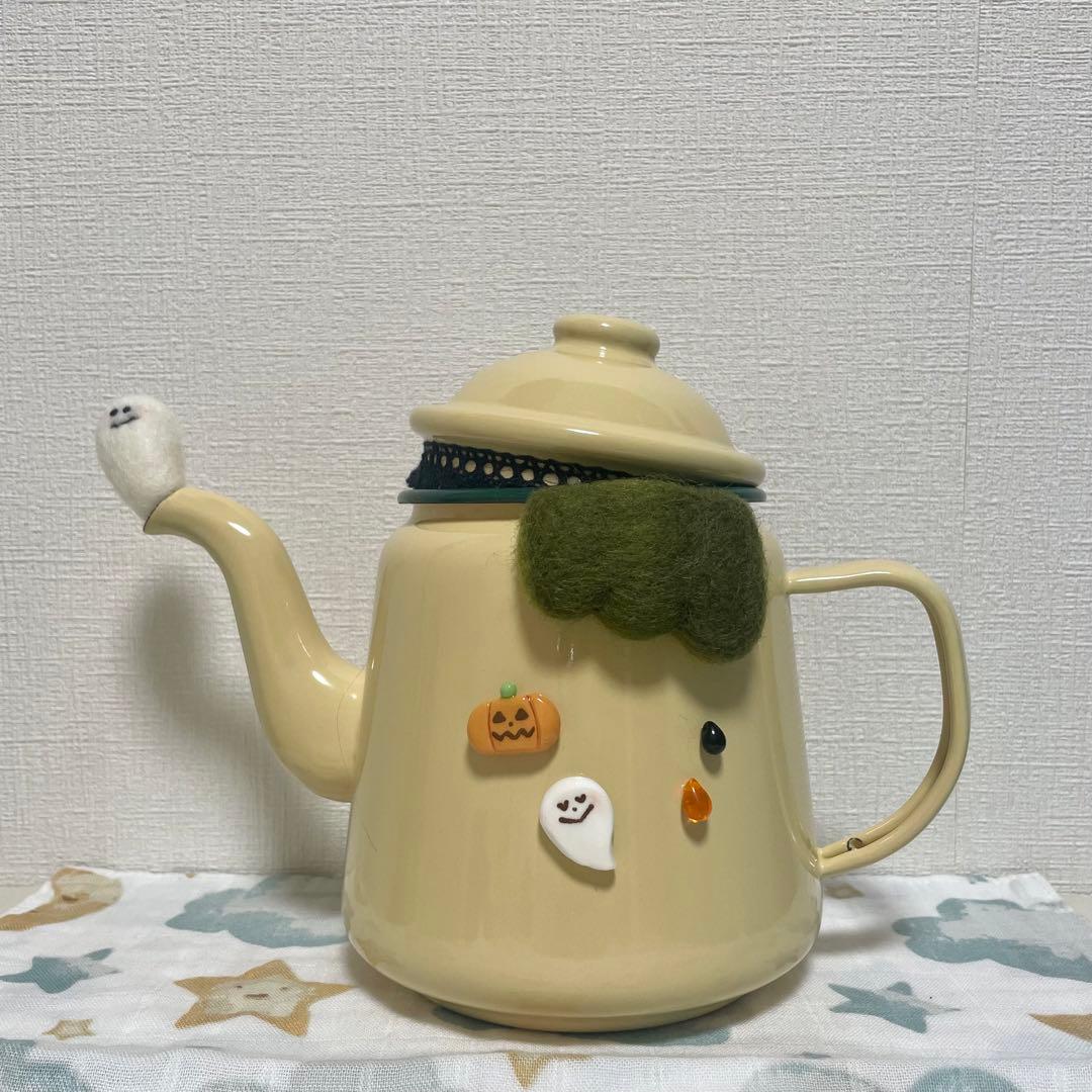 cocoaroom様 羊毛フェルト くまさんのハロウィンポット