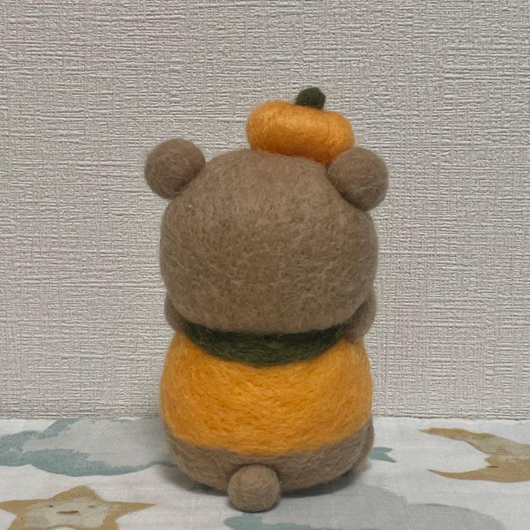 cocoaroom様 羊毛フェルト くまさんのハロウィンポット