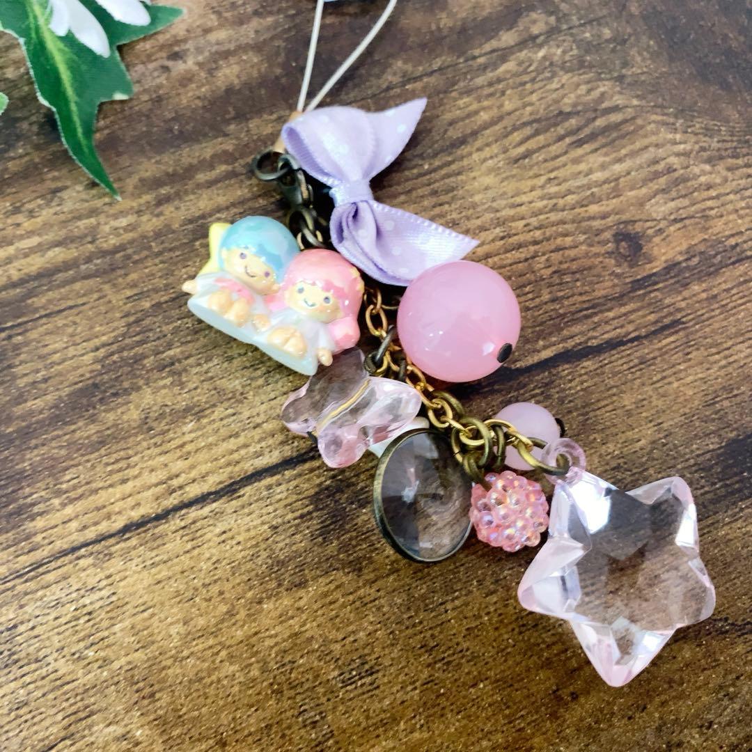 ☆希少レア☆キキララ　マスコットリボン　ビーズチャーム付き　ストラップ　2009