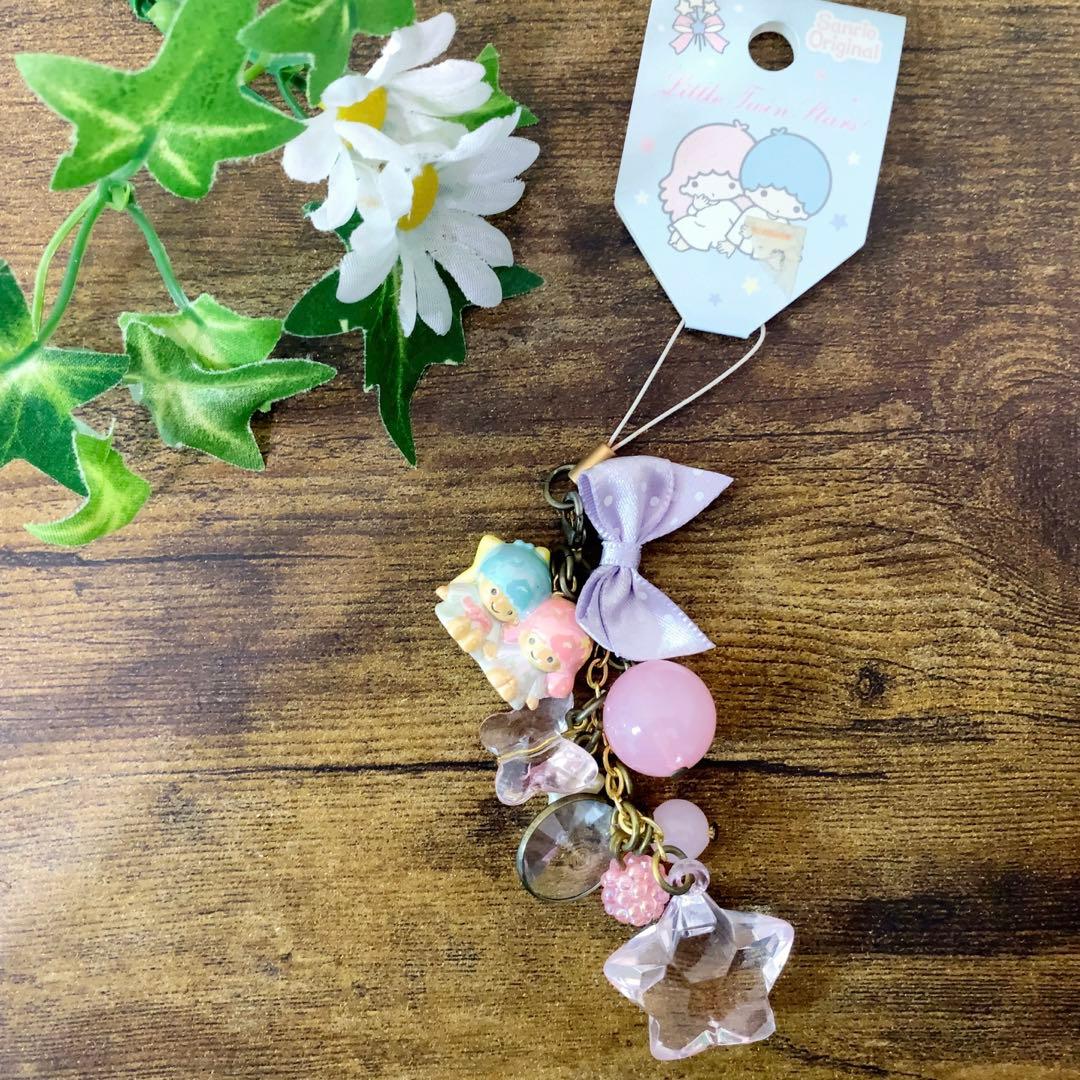 ☆希少レア☆キキララ　マスコットリボン　ビーズチャーム付き　ストラップ　2009