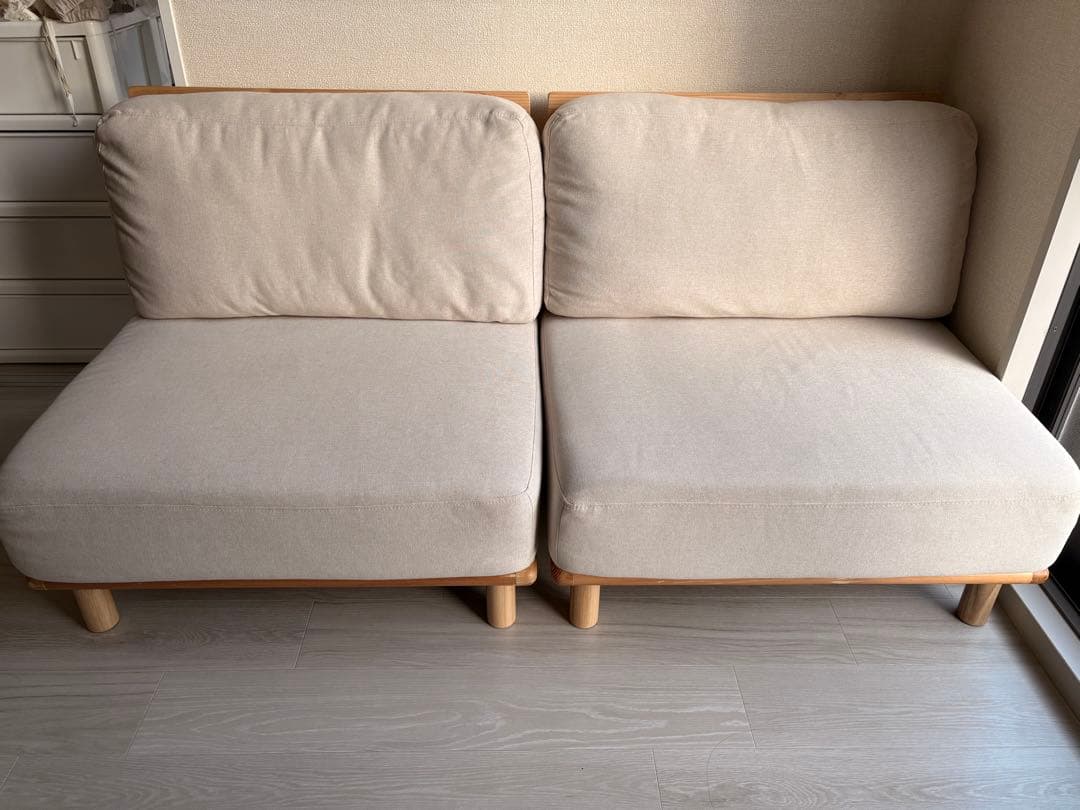 家具350 ファブリックローソファ2点セット