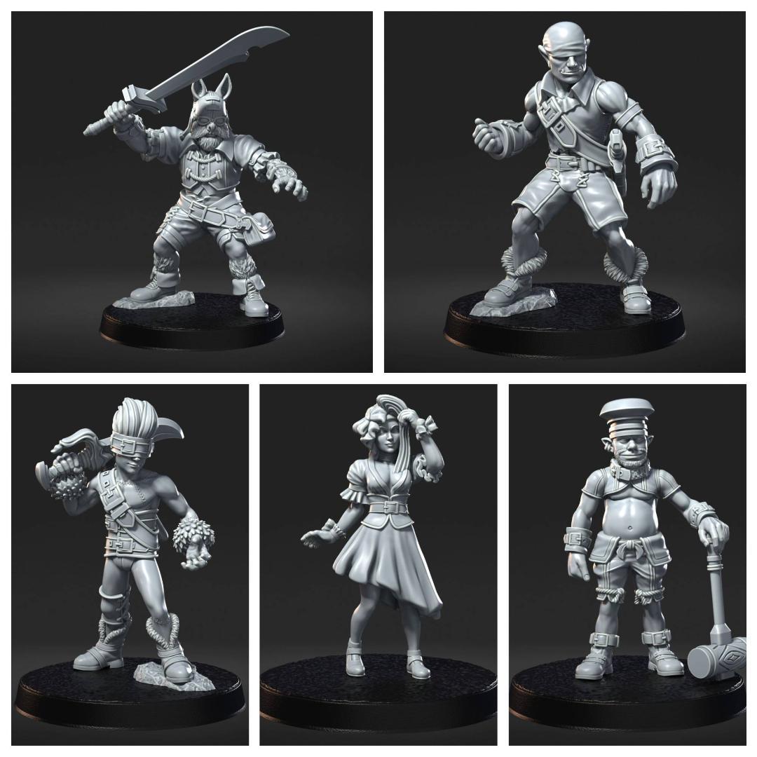 1/10　未塗装 未組立　フィギュア　ガレージキット　FF　5体セット