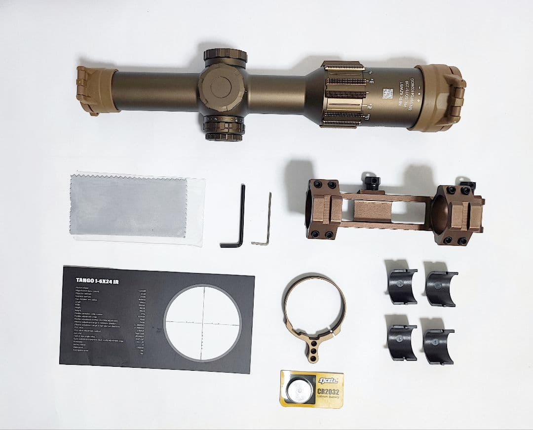 SIG SAUER TANGO 1-6倍 FFP ショートスコープ フルセット