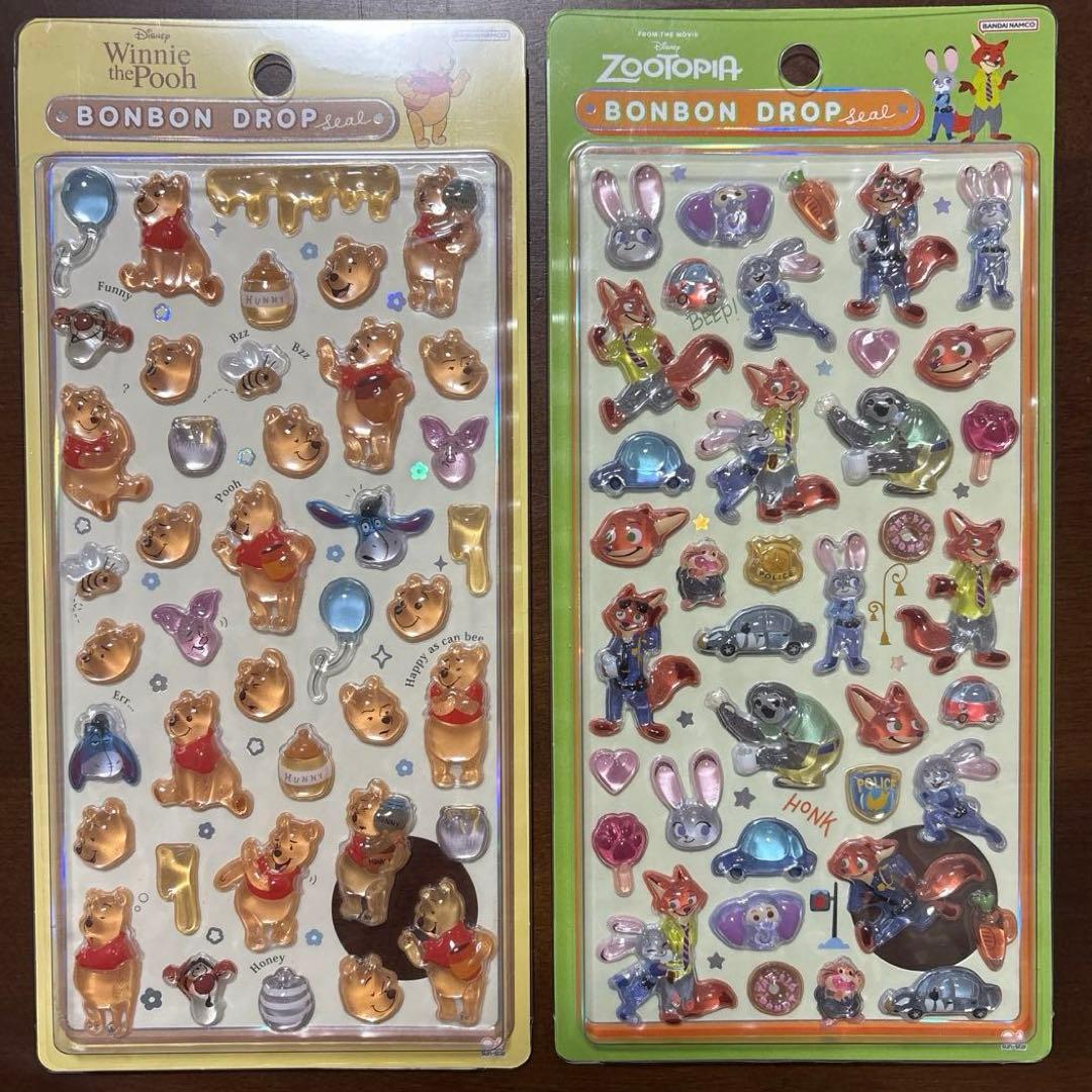 【正規品】ボンボンドロップシール ディズニー 5パックセット