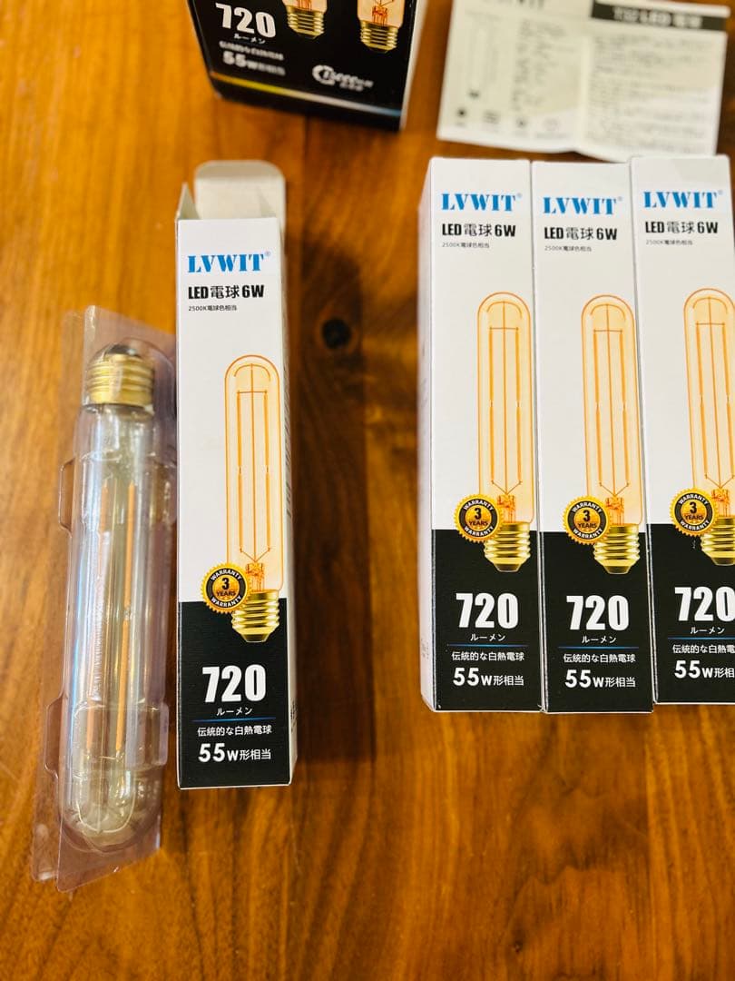 LVWIT LED電球 E26口金 720LM 6W 55W形相当 調光器非対応