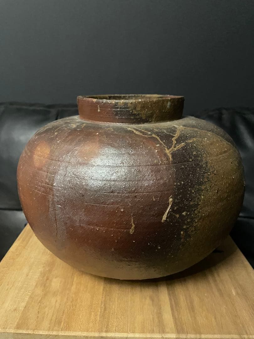 備前焼　森青史　若手人気作家さん　備前壺　古美術　共箱