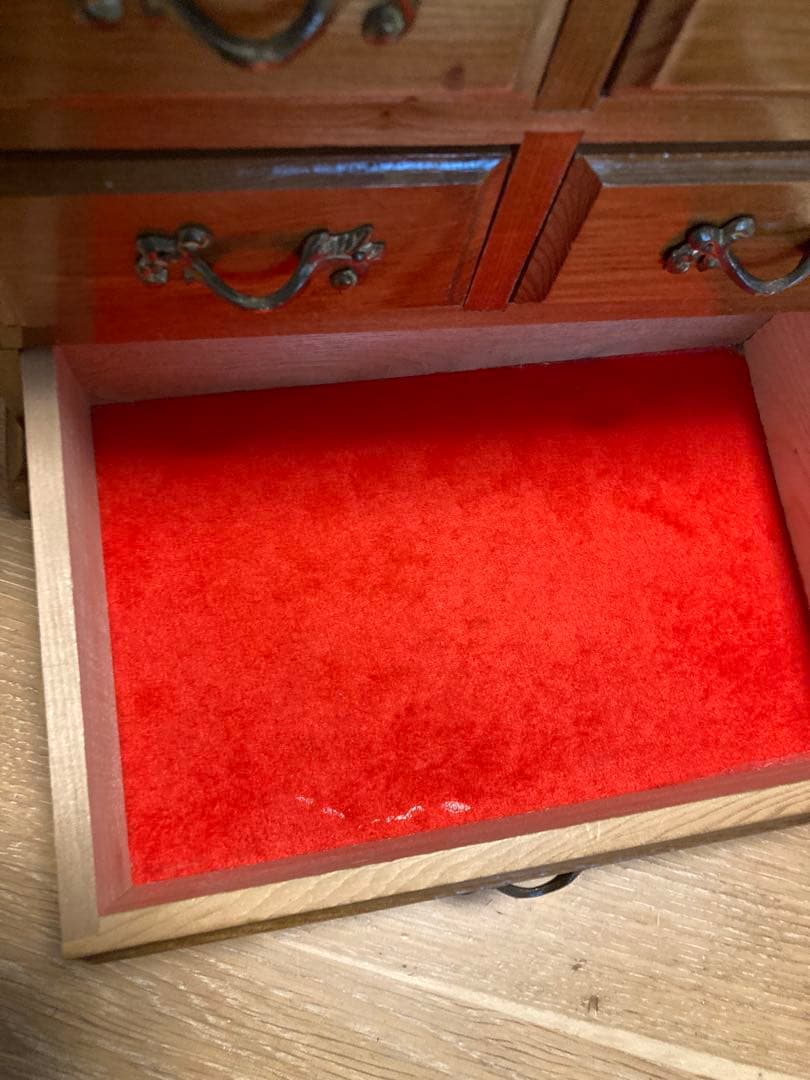 木製小物収納 5引き出し クラシック　真鍮金具