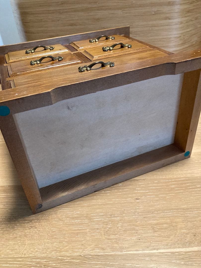 木製小物収納 5引き出し クラシック　真鍮金具