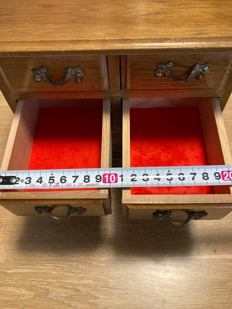 木製小物収納 5引き出し クラシック　真鍮金具