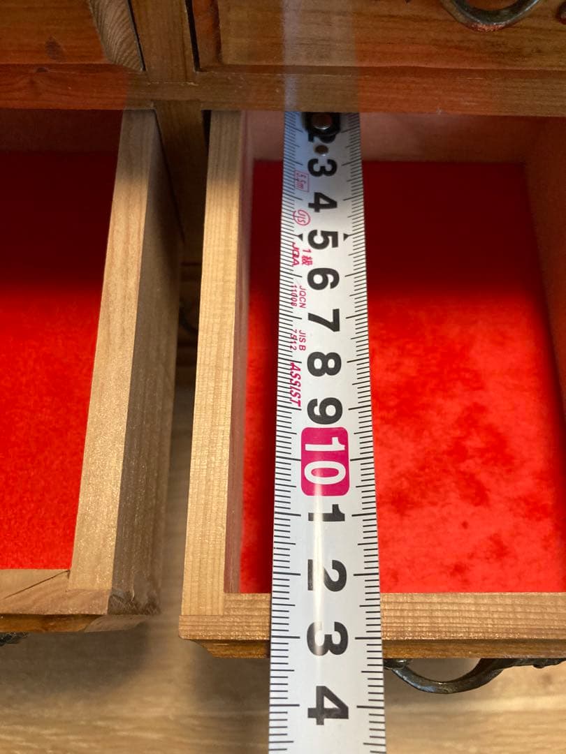 木製小物収納 5引き出し クラシック　真鍮金具