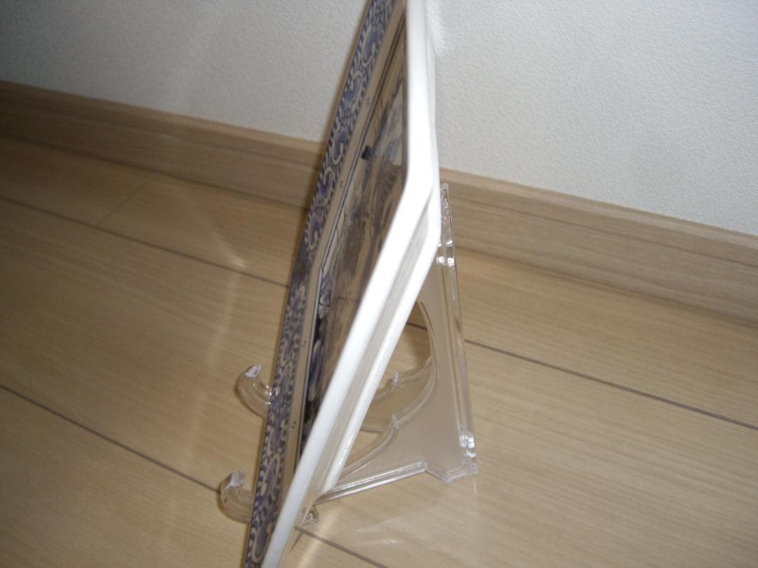 ★デルフト焼★ハンドペイント大皿花鳥風月ブルー×ホワイト飾りプレート★大