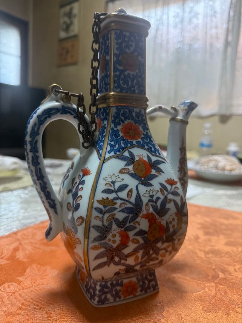 林九郎窯　 古伊万里　水差し　柘榴