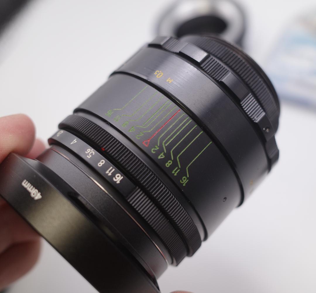 70 デッドストック　ぐるぐるボケレンズ　ヘリオス　44-2　M42アダプター付