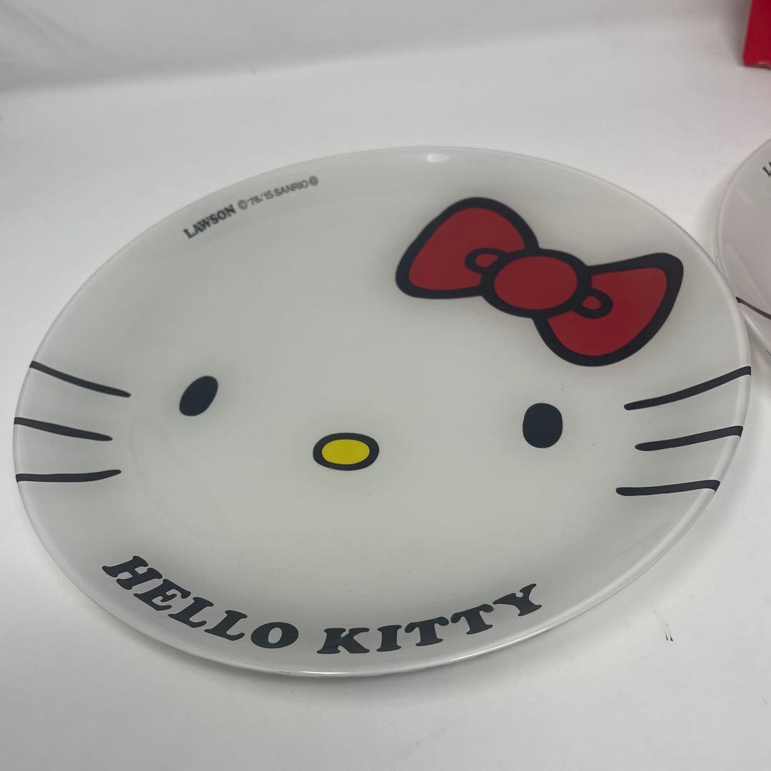 未使用・非売品 ハローキティ 食器4点セット ローソン40周年プレート　グラス