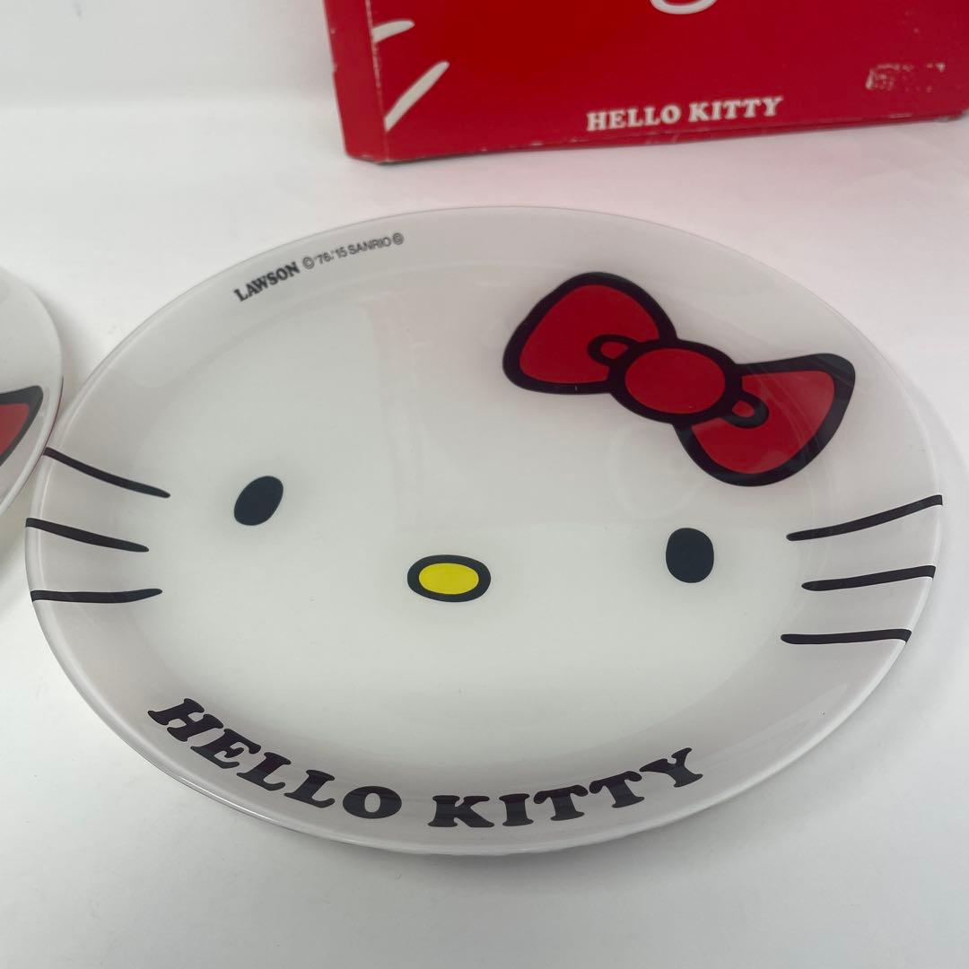 未使用・非売品 ハローキティ 食器4点セット ローソン40周年プレート　グラス