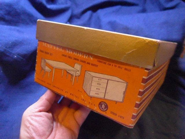 美品　貴重な50年代のマテルのモダンリビングのミニチュア家具セット　木製　日本製