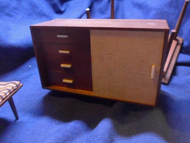 美品　貴重な50年代のマテルのモダンリビングのミニチュア家具セット　木製　日本製