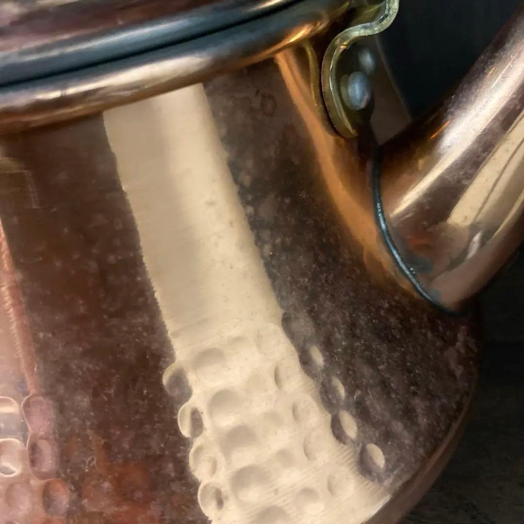 ☆銅ケトル 銅やかん☆S&S Shimamoto 木製ハンドル レトロ キャンプ