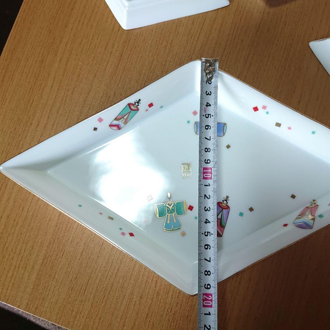 新品未使用品【庫山窯】前畑陶器、ひな祭り食器１２点セット、湯飲み、急須