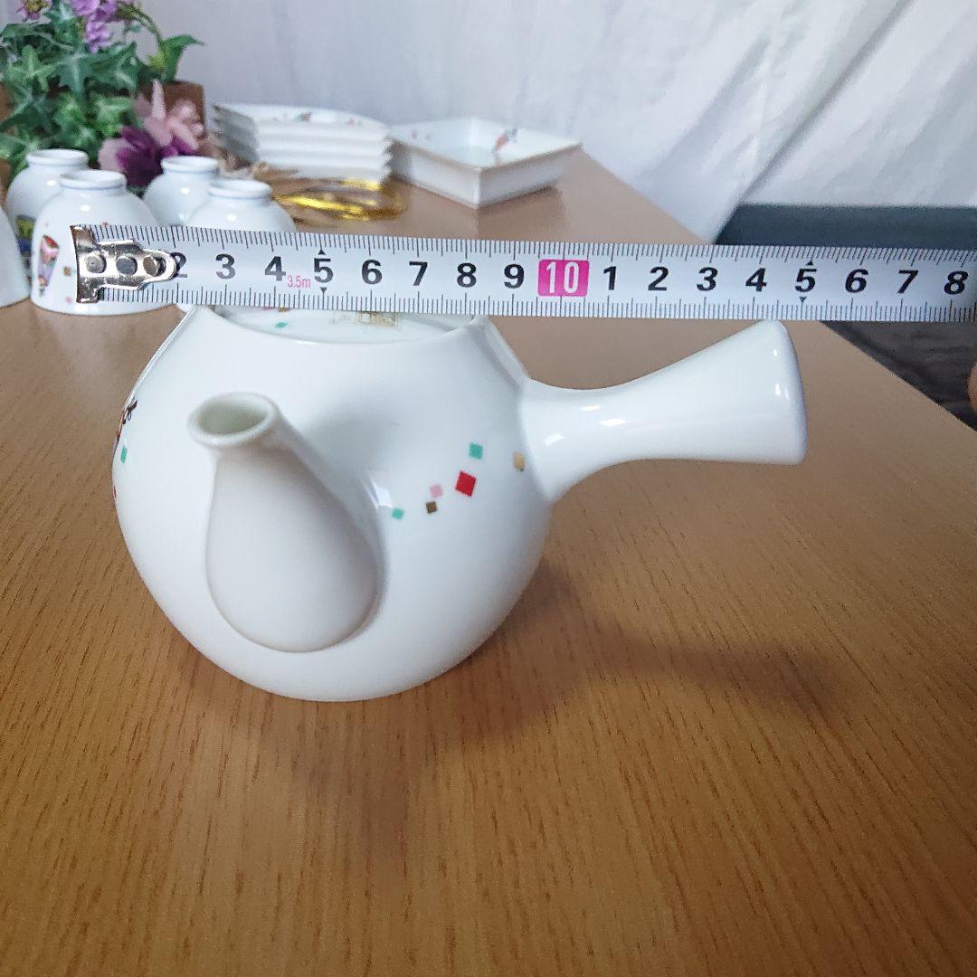 新品未使用品【庫山窯】前畑陶器、ひな祭り食器１２点セット、湯飲み、急須