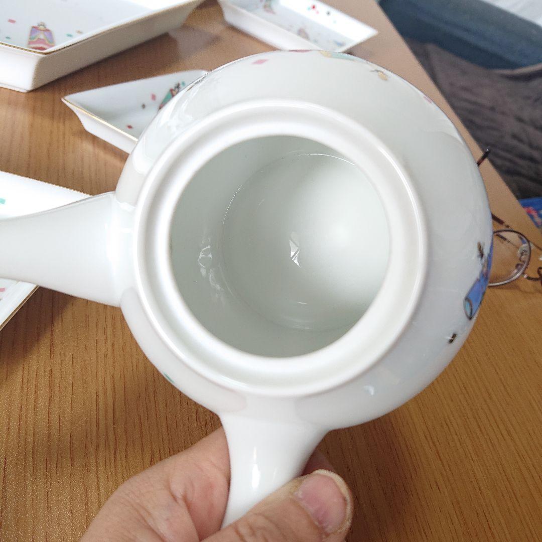 新品未使用品【庫山窯】前畑陶器、ひな祭り食器１２点セット、湯飲み、急須