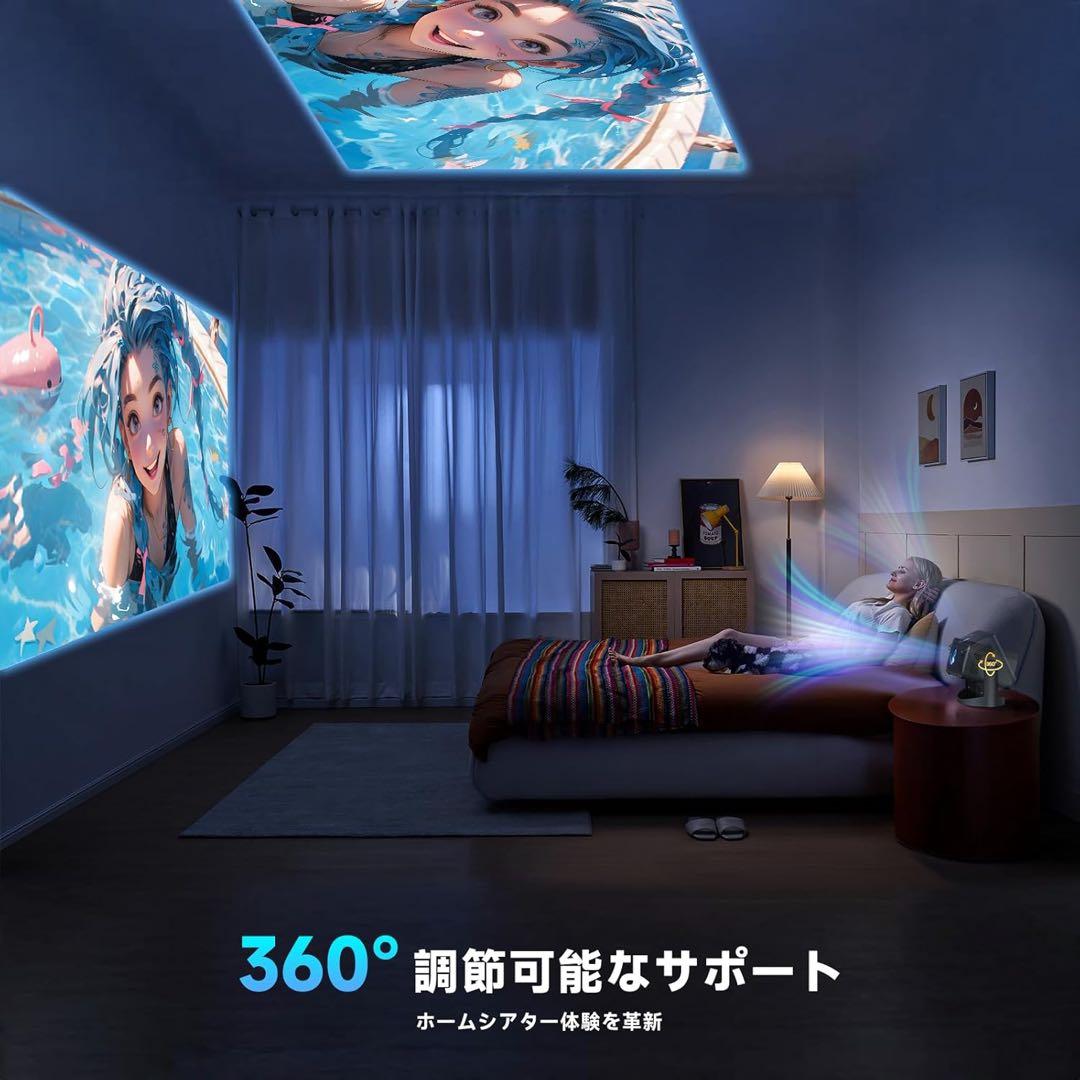 プロジェクター WiFi&Bluetooth 内蔵 自動台形補正 4K対応