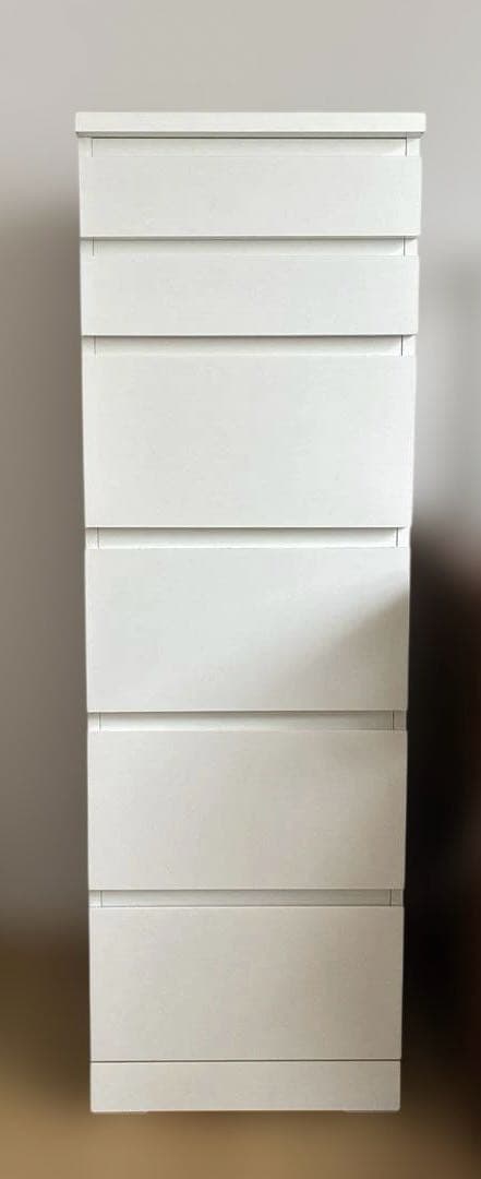 【送料込み】イケア　MALM マルム チェスト（引き出しx6）、ホワイト