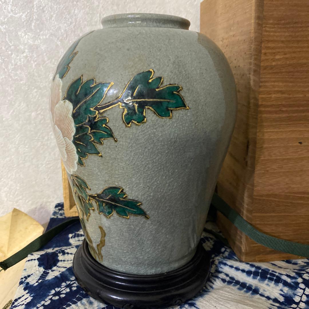 真葛香山　牡丹花瓶