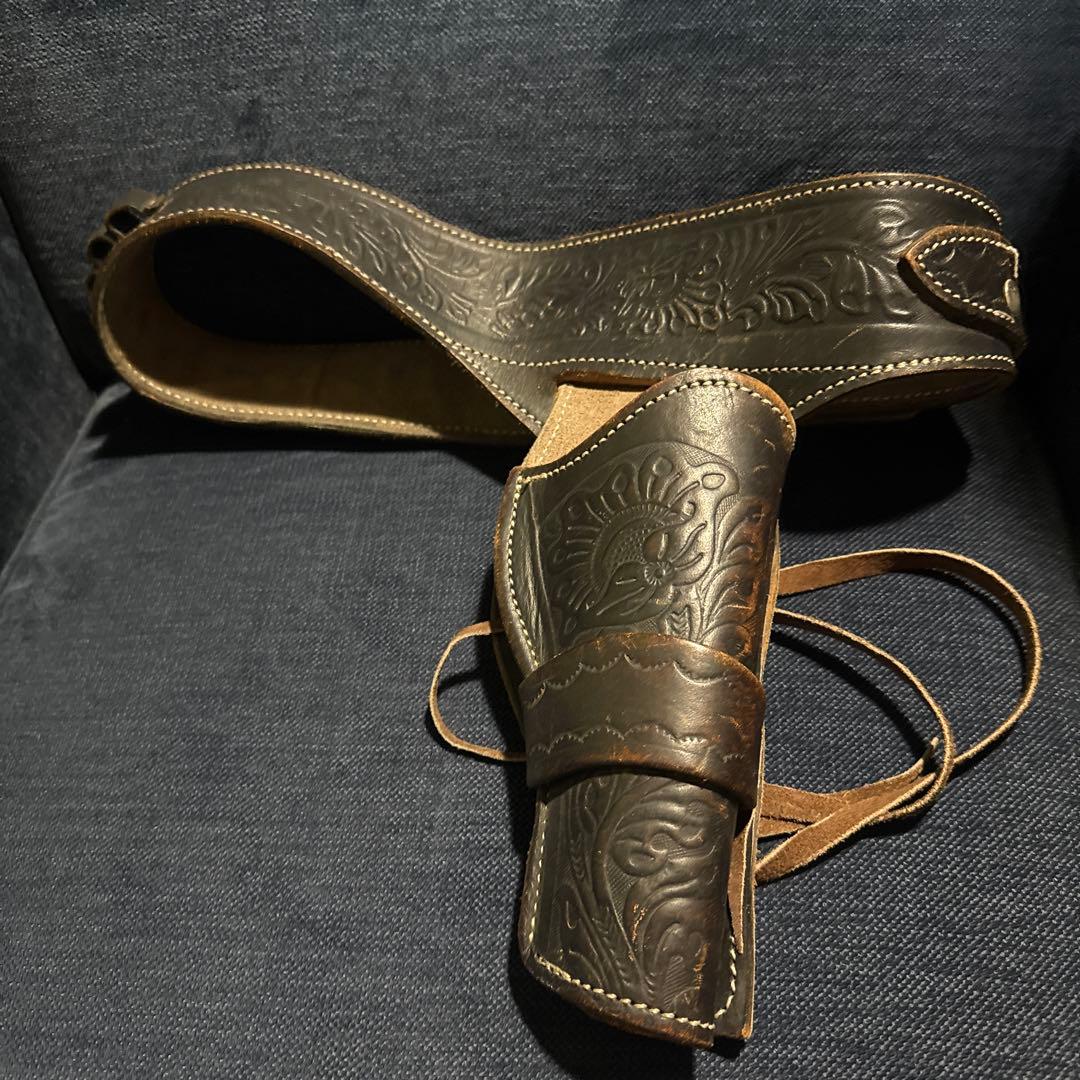 コルト　シングルアクションアーミー用　ガンベルト　レザーホルスター