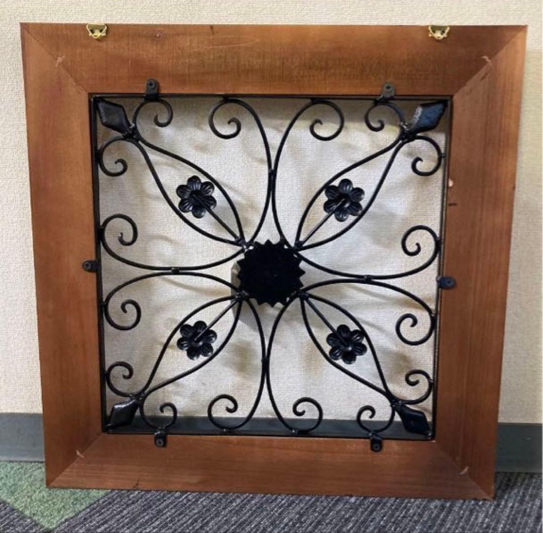 アイアンウッド アンティークフィニッシュ フローラル ウォールデコ 壁掛可