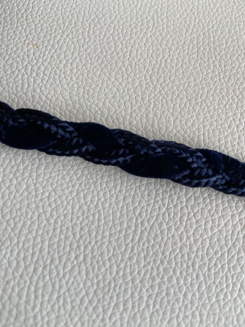 紺のベルベットリボン入りブレード 幅1.2cm  長さ5.2m