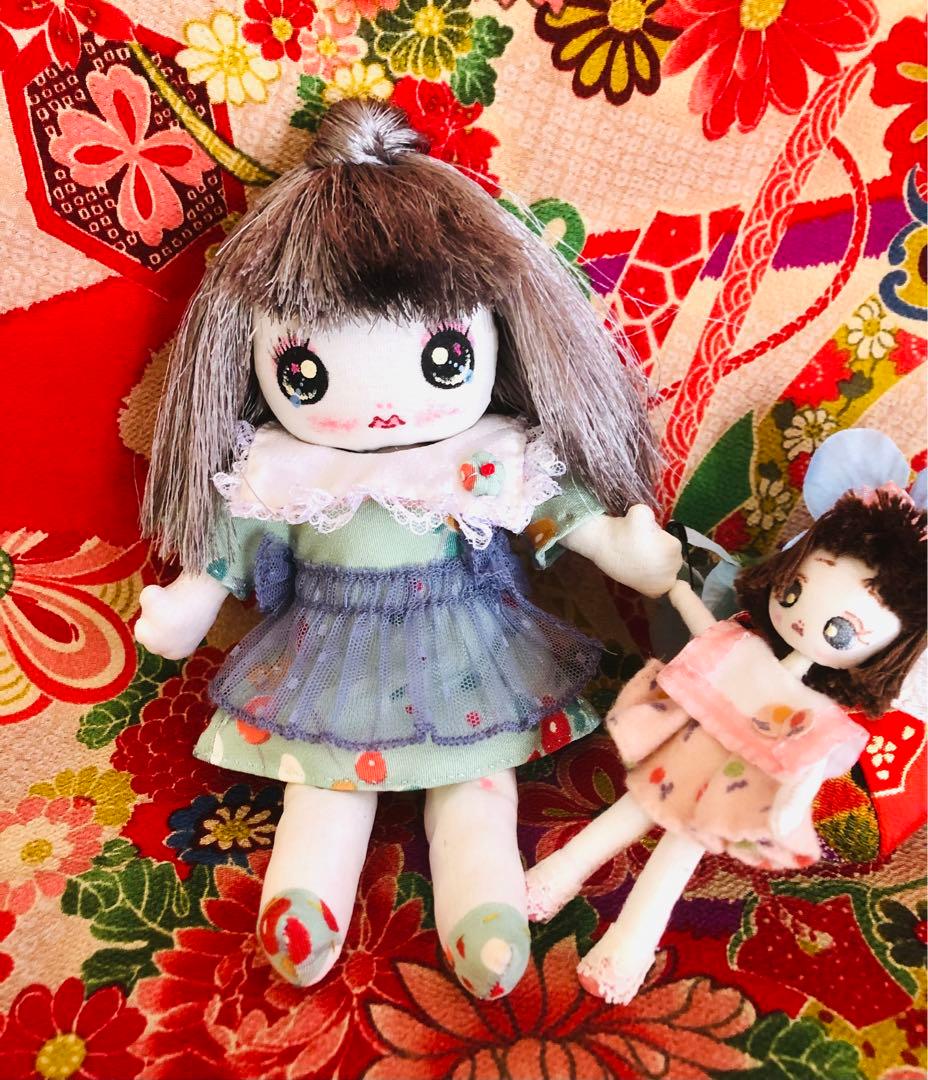 ＊夢 文化人形＊髪飾り乙女♡創作文化人形約20cm着せ替え8点セット＊