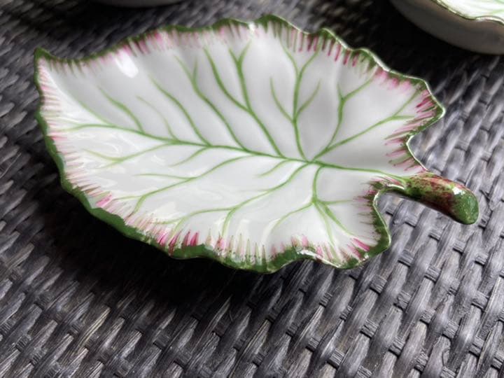 SIECLE Paris フランス　リモージュ　手描き　葉型　葉形　小皿　3点