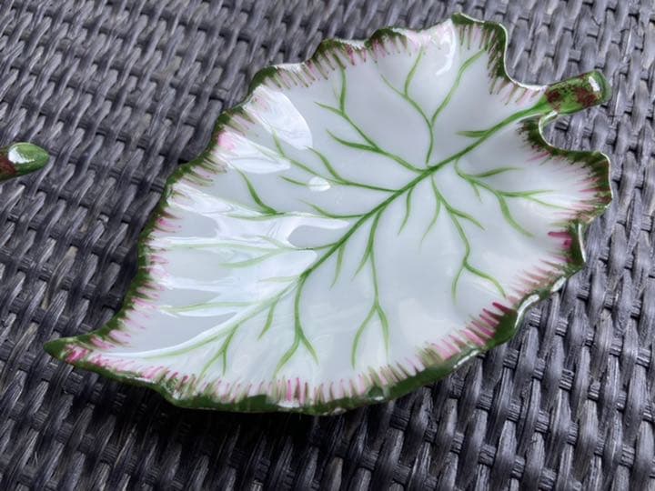 SIECLE Paris フランス　リモージュ　手描き　葉型　葉形　小皿　3点